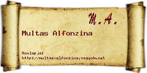Multas Alfonzina névjegykártya